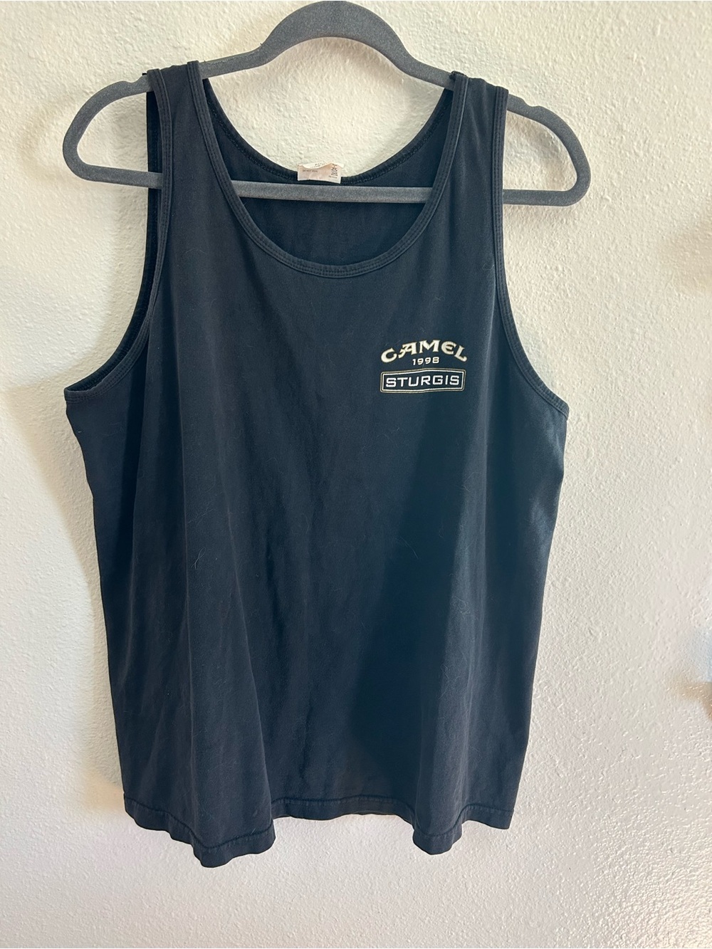 Vintage 90s American Born Camel Sturgis Rally Made In USA Tank Top Mens L